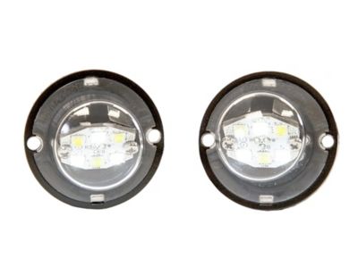 Buyers Products 1.5 in. Clear Bolt Mounted Hideaway LED Strobe Pair with In-Line Flashers and 25 ft. Cable