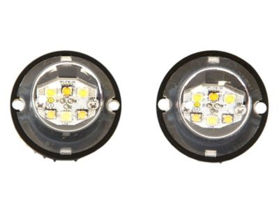 Image showing  1.5 in. Amber/Clear Bolt Mounted Hideaway LED Strobe Pair with In-Line Flashers and 25 ft. Cable