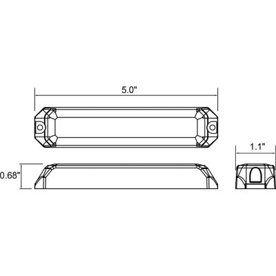 Image showing  5 in. Amber/Clear LED Strobe Light