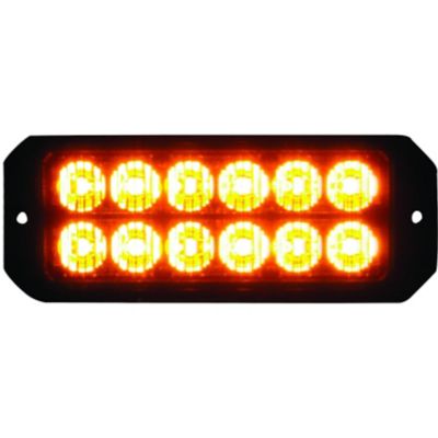 Buyers Products 1-Lumen Amber Rectangular LED Strobe Light, 5.19 in.