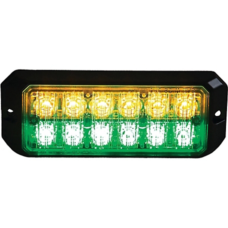 Buyers Products 5.19 in. Amber/Green Rectangular LED Strobe Light