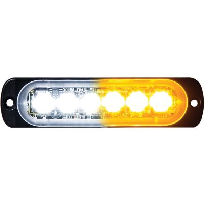Buyers Products 4.4 in. Amber/Clear Thin Mount Horizontal LED Strobe Light