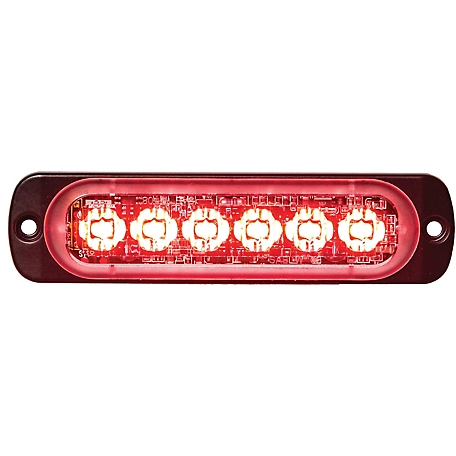 Buyers Products 4.4 in. Red Thin Mount Horizontal LED Strobe Light
