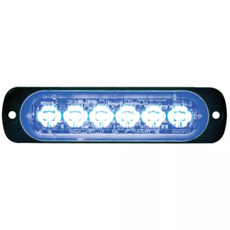 Buyers Products 4.4 in Slim Mount Blue LED Horizontal Strobe Light Strobe Lights