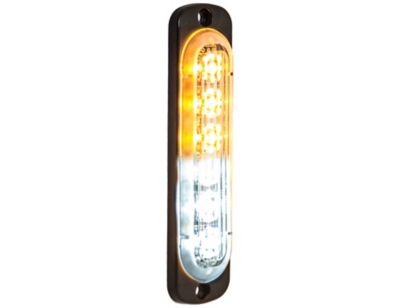 Buyers Products 1-Lumen Amber/Clear Thin Mount Vertical Strobe Light, 4.375 in.