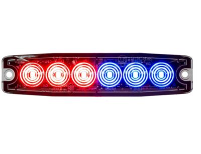 Buyers Products 5.14 in. Red/Blue Surface Mount Ultra-Thin LED Strobe Light