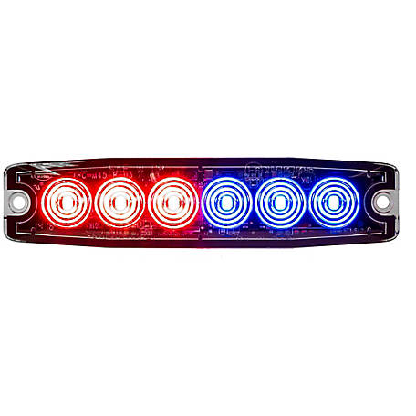 Buyers Products 5.14 in. Red/Blue Surface Mount Ultra-Thin LED Strobe Light