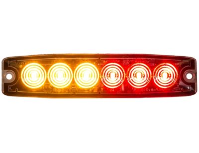 Buyers Products 5.14 in. Amber/Red Surface Mount Ultra-Thin LED Strobe Light