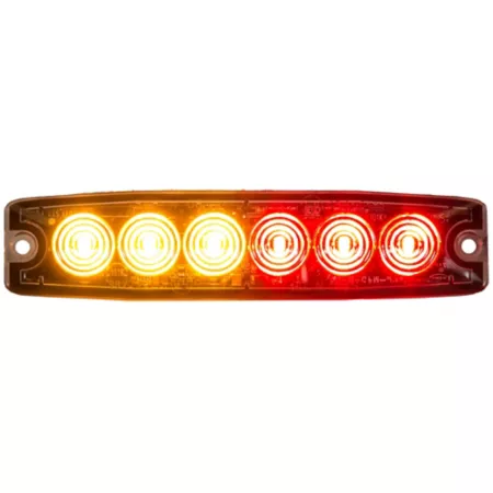 Buyers Products 5.14 in Ultra Thin Amber/Red Surface Mount LED Strobe Light Strobe Lights