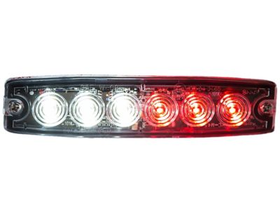 Buyers Products 5.14 in. Clear/Red Surface Mount Ultra-Thin LED Strobe Light