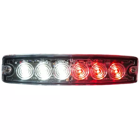 Buyers Products Ultra Thin Surface Mount LED Strobe Light Clear/Red 5.14 in. Strobe Lights