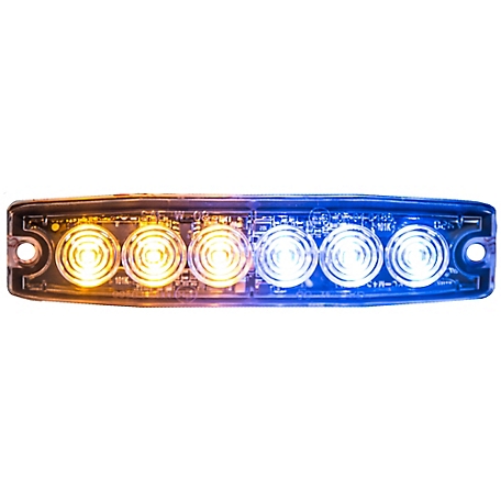 Buyers Products 5.14 in. Amber/Blue Surface Mount Ultra-Thin LED Strobe Light
