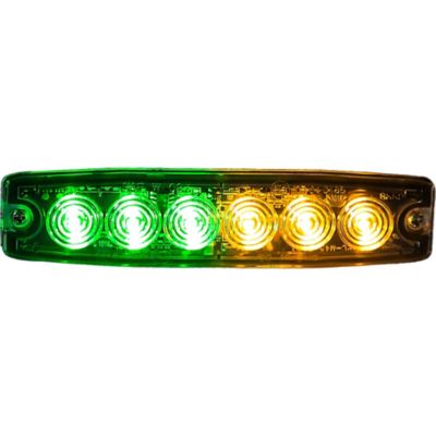 Buyers Products 5.14 in. Amber/Green Surface Mount Ultra-Thin LED Strobe Light