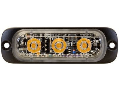 Image showing  3.375 in. Amber Thin Mount Horizontal Strobe Light