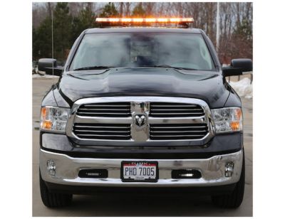 Image showing  49 in. Amber LED Modular Light Bar with Built-In Traffic Arrow