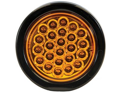 Image showing  4 in. Amber Round Recessed Strobe Warning Light