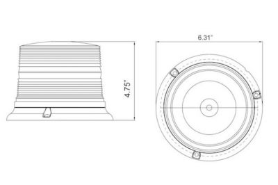 Image showing 5 th Buyers Products Incandescent Beacon Strobe Light, 5 in. Wide