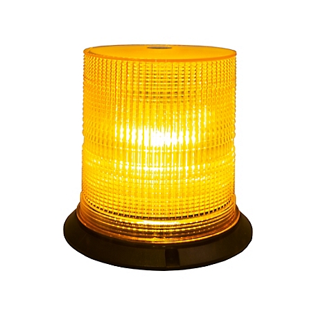 Buyers Products 6.75 in. x 6.75 in. Amber 6-LED Beacon Light with Tall Lens