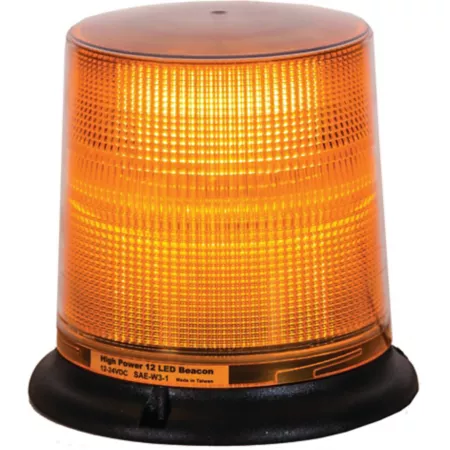 Buyers Products 6.75 in x 6.625 in Amber LED Beacon Light with High Lens Automotive Work Lights