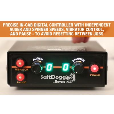 Image showing  SaltDogg 0.75 cu. yd. Capacity 30 ft. Electric Poly Hopper Spreader with Auger for UTVs and Truck Beds