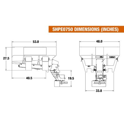 Image showing 6 th Buyers Products SaltDogg 0.75 cu. yd. Capacity 30 ft. Electric Poly Hopper Spreader with Auger for UTVs and Truck Beds