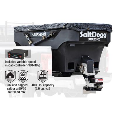 Image showing  SaltDogg 2 cu. yd. Capacity 30 ft. Electric Poly Hopper Spreader with Auger