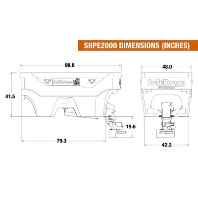 Image showing 5 th Buyers Products SaltDogg 2 cu. yd. Capacity 30 ft. Electric Poly Hopper Spreader with Auger