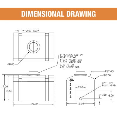 Image showing 9 th Romotech 26 gal. Domed Non-Flammable Liquid Storage Tank