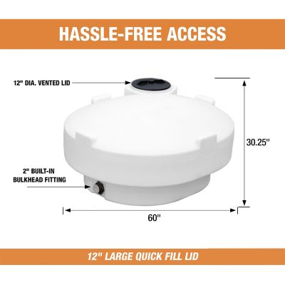 Image showing  210 gal. Pickup Truck Water Tank, Natural
