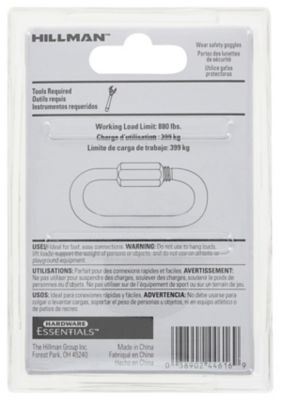 Image showing  Hardware Essentials 1/4 in. Zinc-Plated Quick Links, 6-Pack