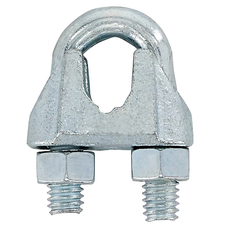 Hillman Hardware Essentials 3/16 in. Wire Cable Clamps, Zinc Plated, 10-Pack