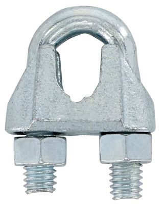 Image showing  Hardware Essentials 1/4 in. Wire Cable Clamps, Zinc Plated, 10-Pack