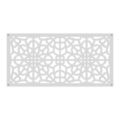 Barrette Outdoor Living 2 ft. x 4 ft. Decorative Screen Panel, Fretwork White