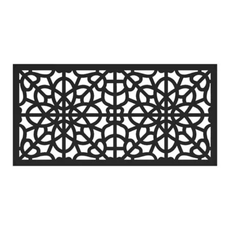 Barrette Outdoor Living Decorative Screen Panel 2 ft x 4 ft Black Openwork Garden Fencing