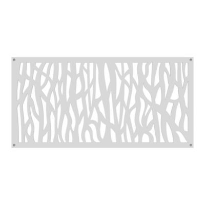 Barrette Outdoor Living 2 ft. x 4 ft. Decorative Screen Panel, Sprig White