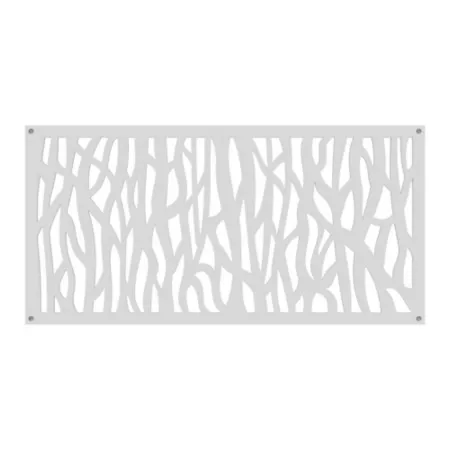 Barrette Outdoor Living Decorative Screen Panel 2 ft x 4 ft White Strand Garden Fencing