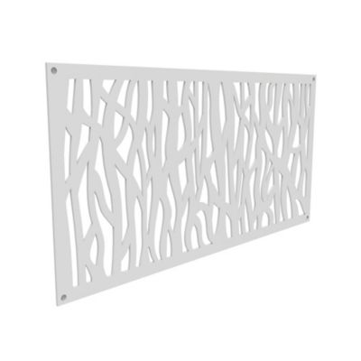Image showing  2 ft. x 4 ft. Decorative Screen Panel, Sprig White