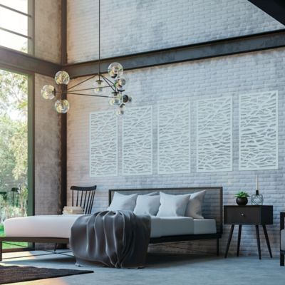 Image showing  2 ft. x 4 ft. Decorative Screen Panel, Sprig White