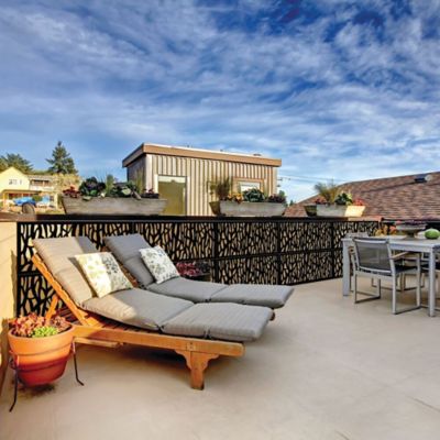 Image showing  2 ft. x 4 ft. Decorative Screen Panel, Sprig Black