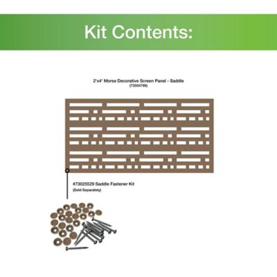 Image showing  2 ft. x 4 ft. Decorative Screen Panel, Morse Saddle