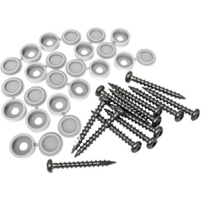 Barrette Outdoor Living Fastener Kit for Decorative Screen Panels, White