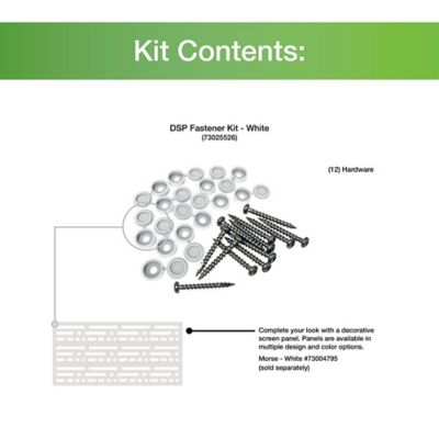 Image showing  Fastener Kit for Decorative Screen Panels, White