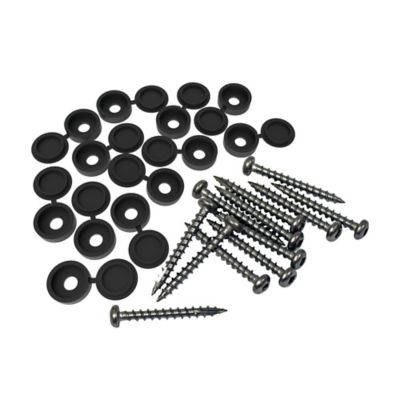 Barrette Outdoor Living #8 1 in. Fastener Kit for Decorative Screen Panels, Black