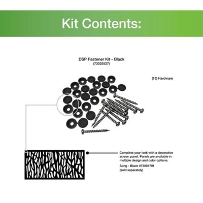 Image showing  #8 1 in. Fastener Kit for Decorative Screen Panels, Black