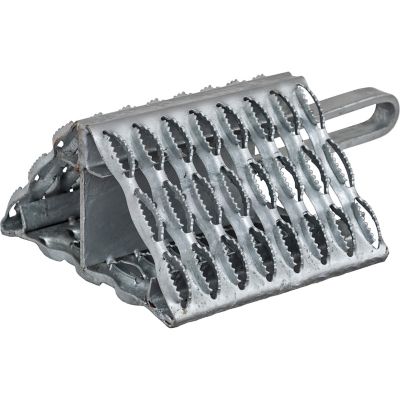 Buyers Products Galvanized Serrated Wheel Chock with Handle, 9 in. x 10 in. x 6 in.