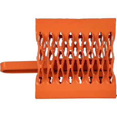 Image showing  Orange Powder-Coated Serrated Galvanized Steel Wheel Chock with Handle, 9 in. x 10 in. x 6 in.