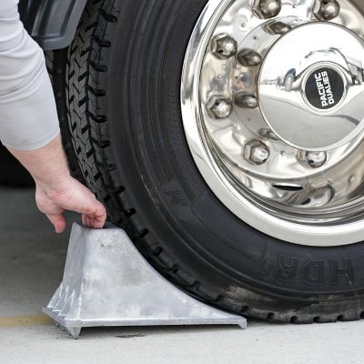 Image showing  6.25 in. x 12.25 in. x 7 in. Aluminum Wheel Chock