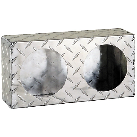 Buyers Products Dual Round Light Box, Diamond Tread Aluminum