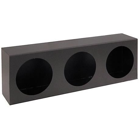 Buyers Products Triple Round Light Box, Black Powder-Coat Steel