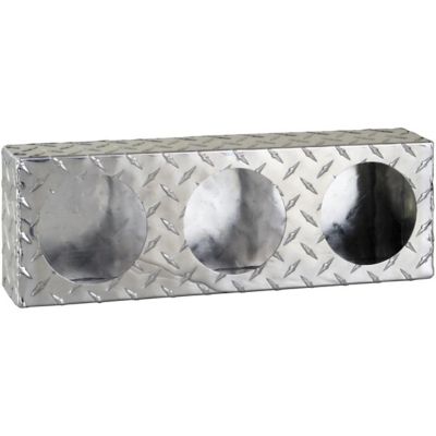 Buyers Products Triple Round Light Box, Diamond-Tread Aluminum